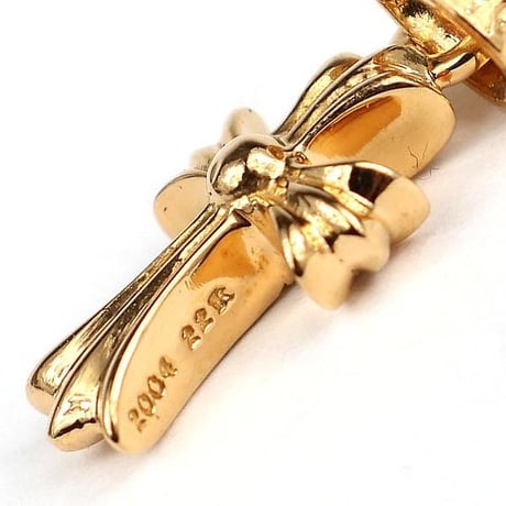 Chrome Hearts Brand-New 22K Baby Fat Cross Charm with Pavé Diamonds #103483