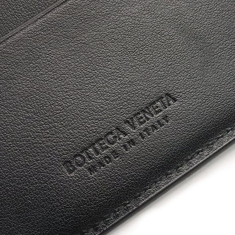 BOTTEGA VENETA Bifold Wallet Intrecciato Leather Black #18532