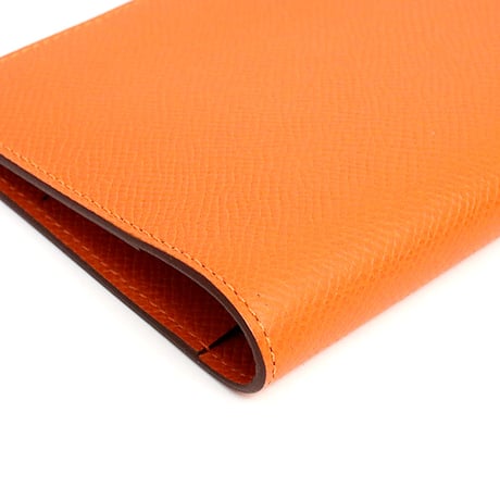 HERMES Vision II Simple Agenda Cover Epsom Leather Orange #18459