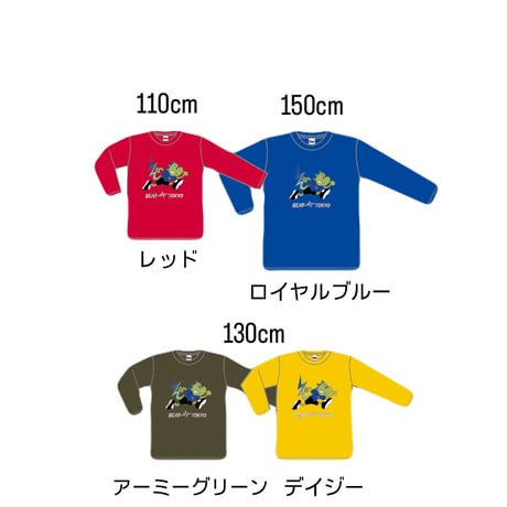 《mameko》KIDSオリジナルロングTシャツ/レッド