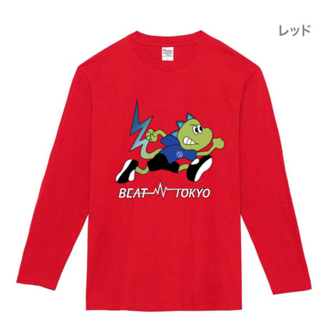 《mameko》KIDSオリジナルロングTシャツ/レッド