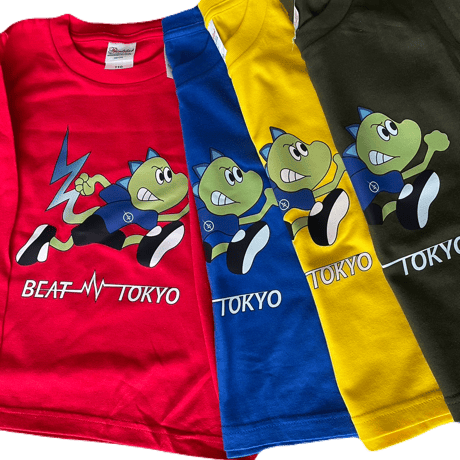 《mameko》KIDSオリジナルロングTシャツ/レッド