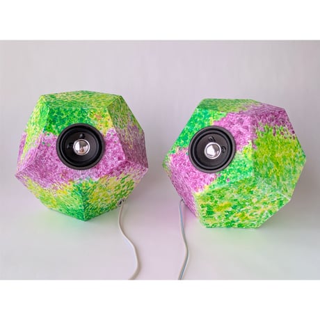 【1点限り】正十二面体スピーカー　作品名「ながれ その１」
