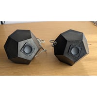 セール【一点もの】【墨液仕上げ】紙のスピーカー　ミニ正十二面体12MT-2JB
