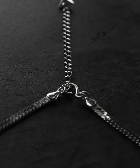 Abyss herringbone necklace / Silver