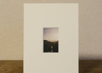 川と夕日