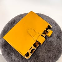 6穴手帳バインダー/豹×イエロー　FC2024-No,4【1点限定品】