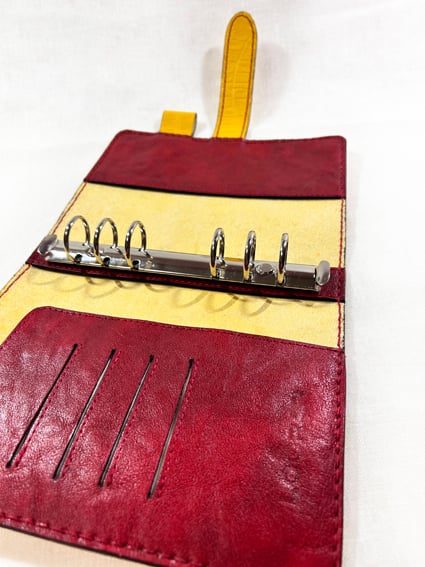 平成レトロ 希少 レア 6穴バインダー デニム 犬 手帳カバー 6穴