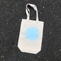 水色丸トートバッグ小　マチ付き