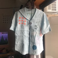 もようプリント　セーラー服風　水色