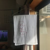 もよう単体　温泉タオル　赤
