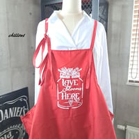 【sale】【背中がかわいい】エプロンドレス：ボルドー：LOVE BOTTLE：コットン【0745】