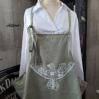 【sale】【背中がかわいい】エプロンドレス：エキゾチックバード：ピスタチオ【0721】