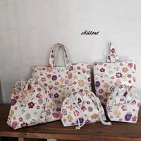 【入園・入学】入園バッグ５点セット：花柄：北欧ナチュラル【0452】