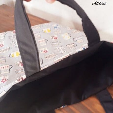入園バッグ５点セット：ティーカップ：くすみブルー【0419】