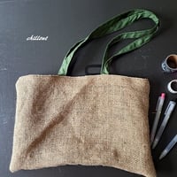 【sale】【コーヒーヘンプバッグ】トートバッグ：インナーグリーン【0777】