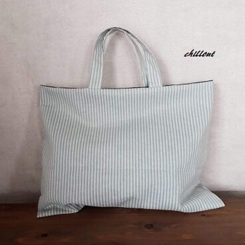 入園・入学】入園バッグ5点セット：水色ストライプ【0491】 | chillout