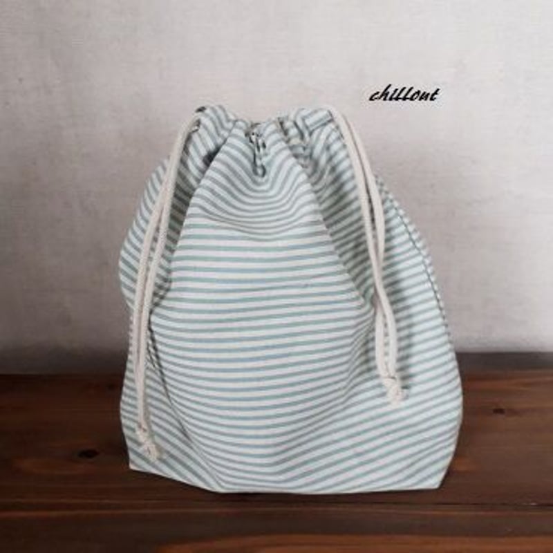 入園・入学】入園バッグ5点セット：水色ストライプ【0491】 | chillout