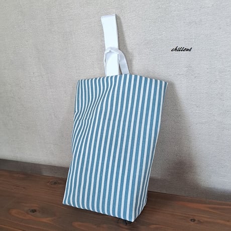 【入園・入学】入園バッグ2点セット：ブルーストライプ【0827】