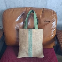 【sale】コーヒー麻袋バッグ：グリーンライン：Coffee Hemp【0955】