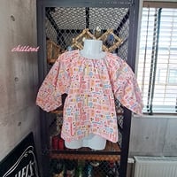 【入園】【100サイズ】子供用スモッグ：ピンク【0676】