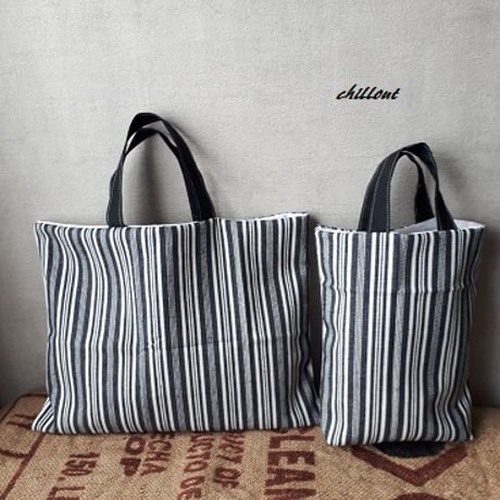 入園入学準備グッズ♡3点セット♡グレーストライプ✖️くすみブルー♡ 入園グッズ | STORES