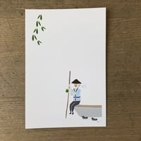 柳川ポストカードちょっと一服船頭さん