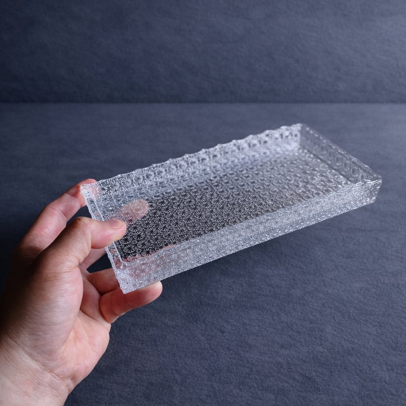 和硝子 淑雅長角皿 | MatsuBokkuri