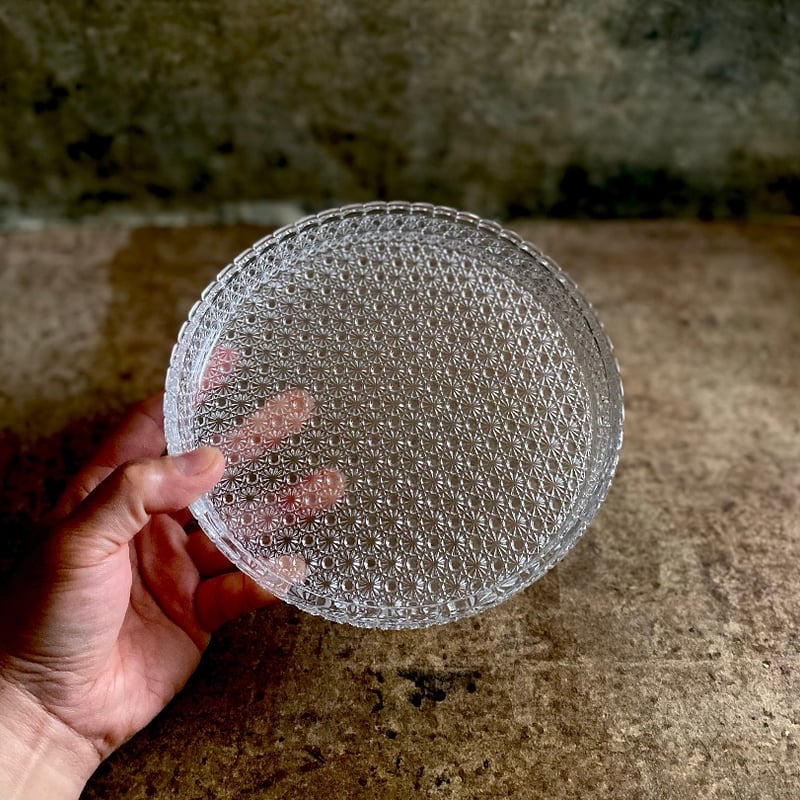 和硝子 菊籠目切立丸皿 | MatsuBokkuri