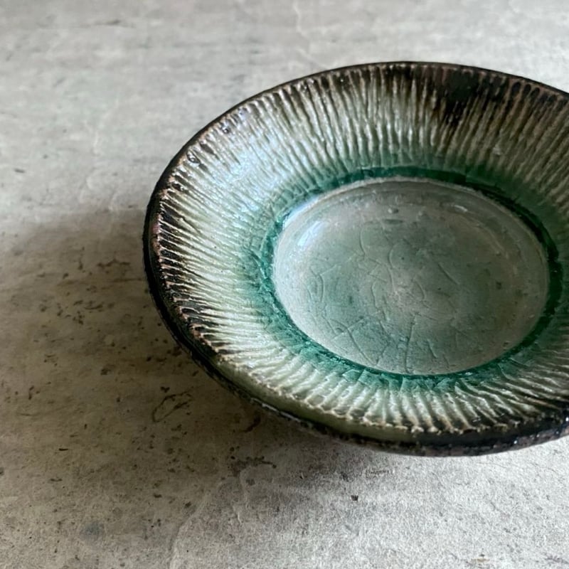 益子焼 古賀賢二 灰釉くし目鉢 (小) | MatsuBokkuri