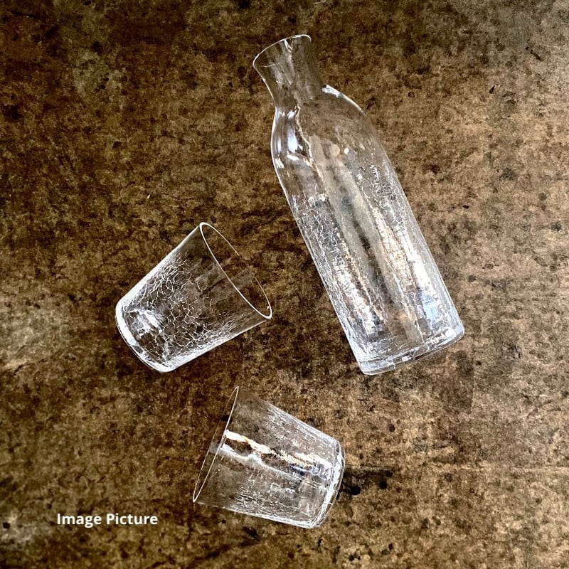 江戸 吹きガラス 徳利（高15.8cm） 鉛ガラス 104g 容量240cc 津軽