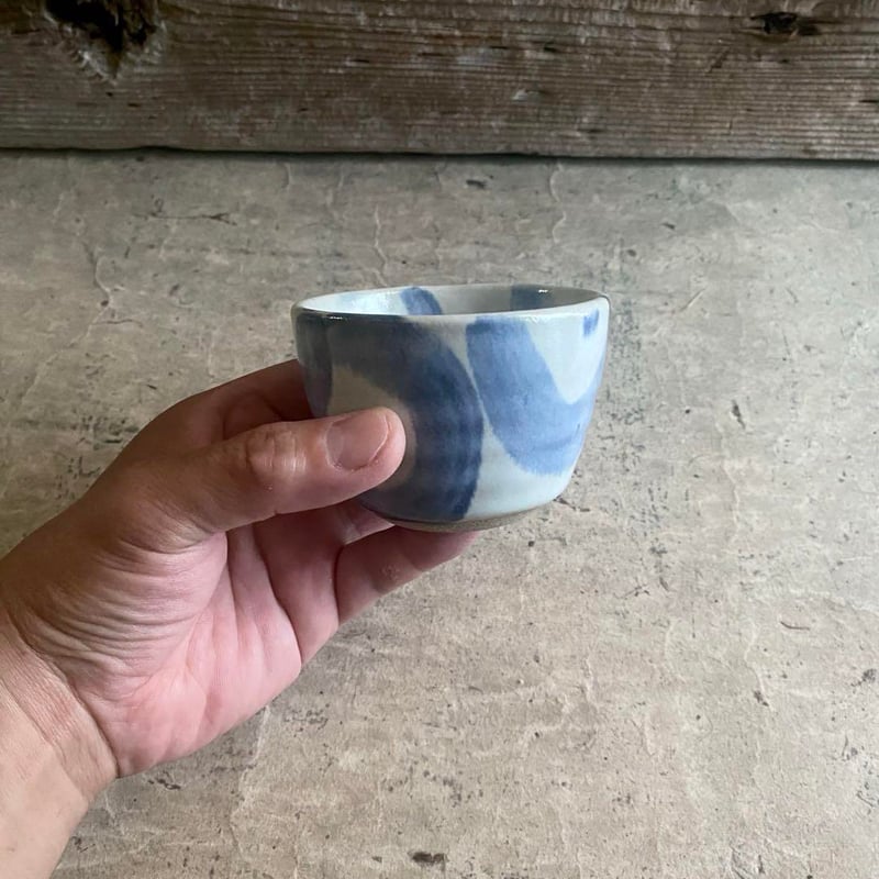 益子焼 糠呉須椿蕎麦猪口 | MatsuBokkuri