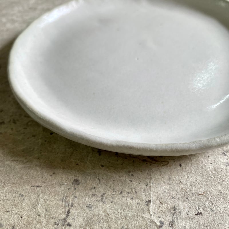 益子焼 白釉5寸平皿 | MatsuBokkuri