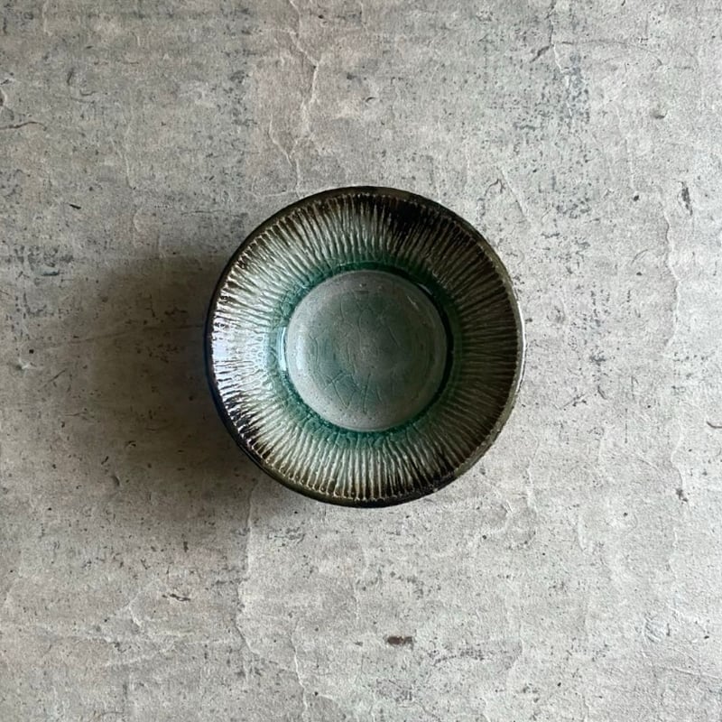 益子焼 古賀賢二 灰釉くし目鉢 (小) | MatsuBokkuri