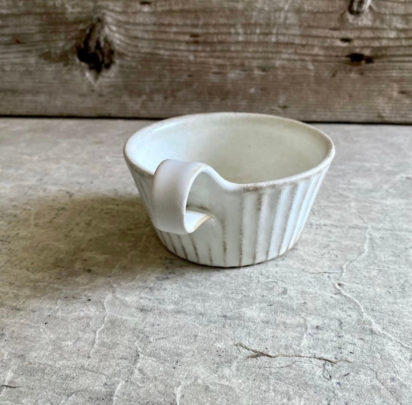 益子焼 kinariしのぎスープカップ | MatsuBokkuri