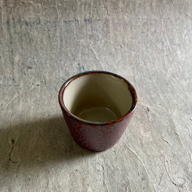 美濃焼 赤楽銀彩タコ唐草蕎麦猪口 | MatsuBokkuri 美濃焼 赤楽銀彩タコ唐草蕎麦猪口 | MatsuBokkuri