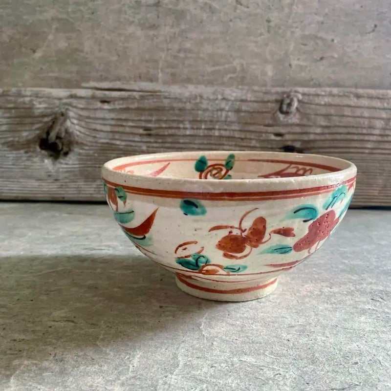 🔶SALE🔶岐阜 秀峰窯中垣連次 金彩粉引赤絵魚紋多用鉢 | MatsuBokkuri
