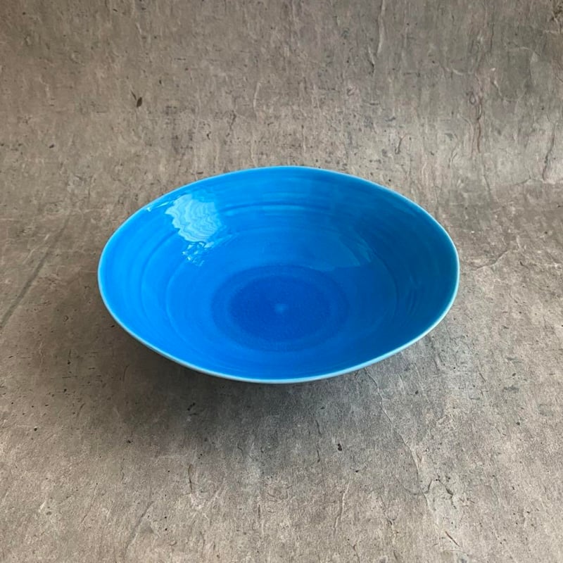 波佐見焼 康創窯 青交趾 なぶり多用鉢 | MatsuBokkuri