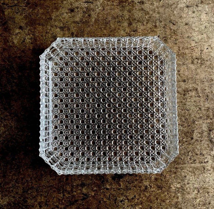 せいら 日本製和硝子　籠目八寸ガラス皿 和硝子 籠目八寸皿 | MatsuBokkuri