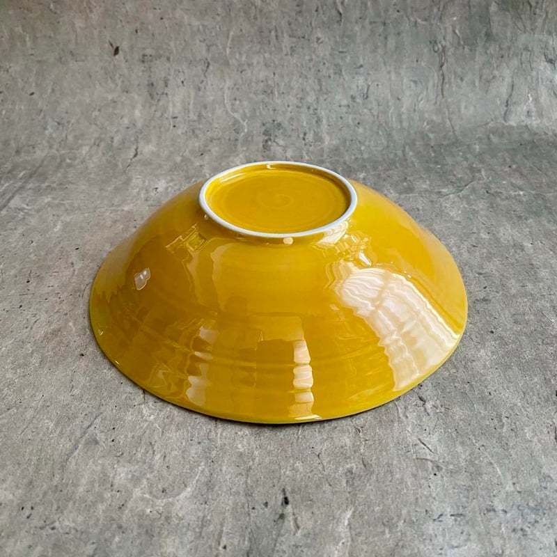 有田焼　黄交趾煮物碗 有田焼 黄交趾煮物碗