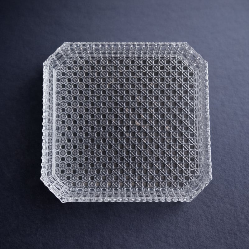 和硝子 籠目八寸皿 | MatsuBokkuri