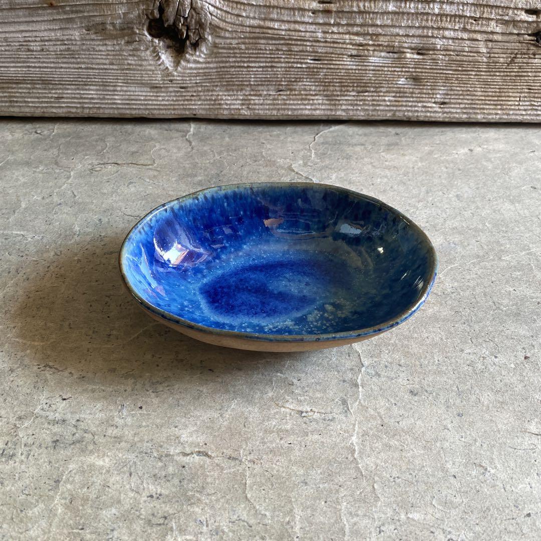 湯呑み 青色グラデーション 陶器 益子焼　陶芸家　作陶家　#え original