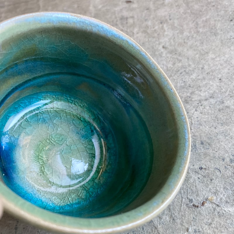 益子焼 トルコ硝子釉 蕎麦猪口 | MatsuBokkuri