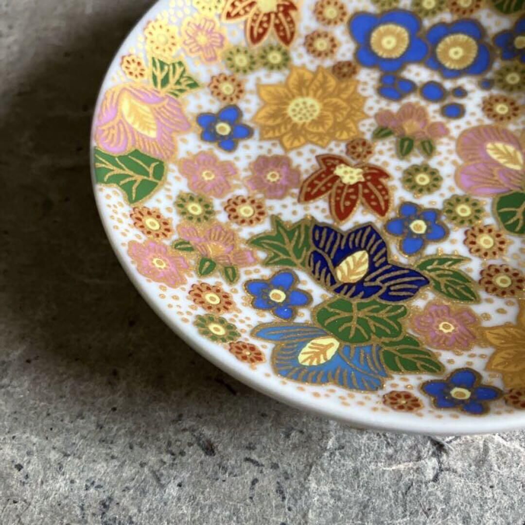 九谷焼上出長右衛門窯一閑人鉢6.5寸18.5cm 金彩