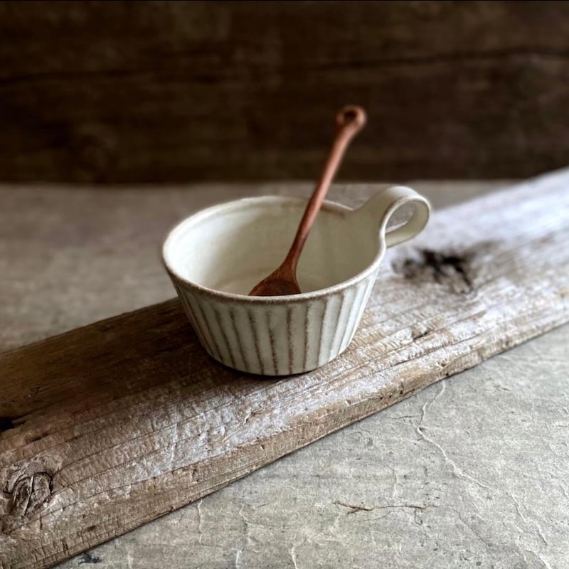 益子焼 kinariしのぎスープカップ | MatsuBokkuri