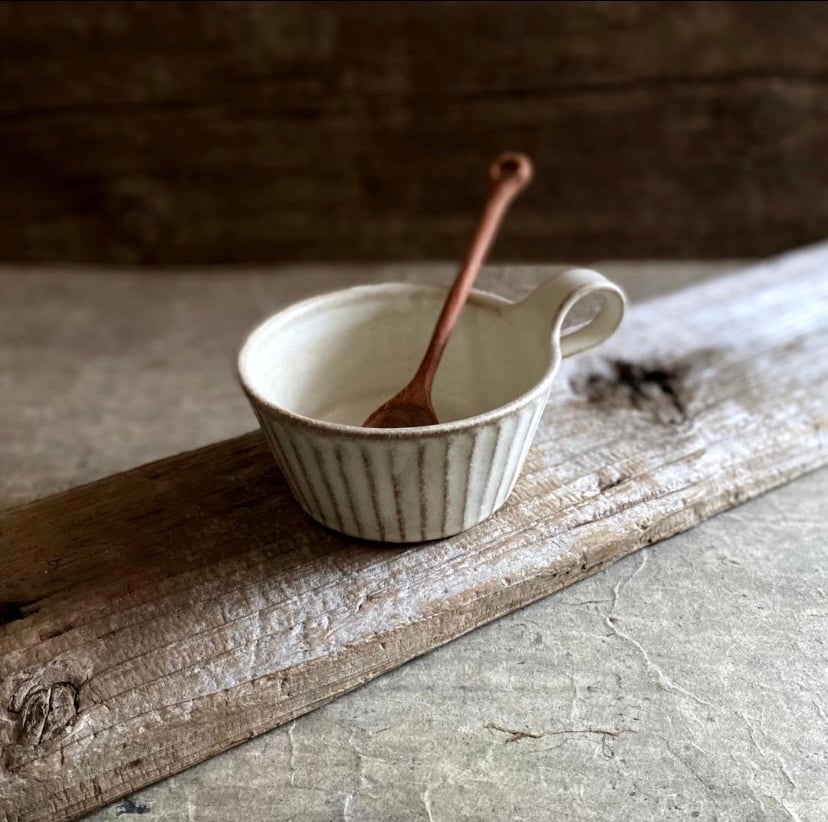 益子焼 kinariしのぎスープカップ | MatsuBokkuri