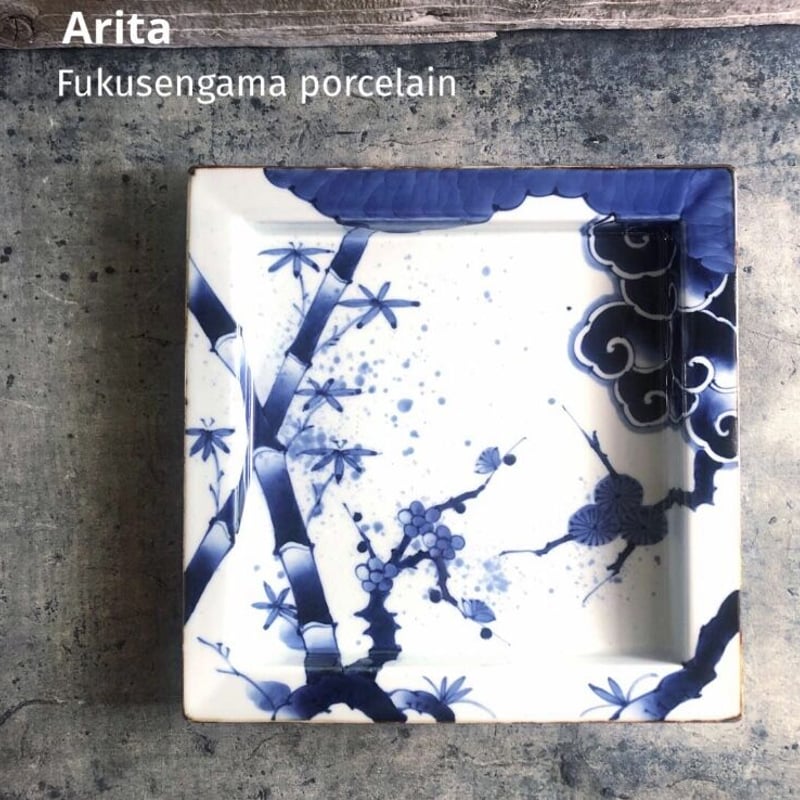 茶道具 染付け 有田焼 福の印 ディスカウント 茶道具 染付け 有田焼 福
