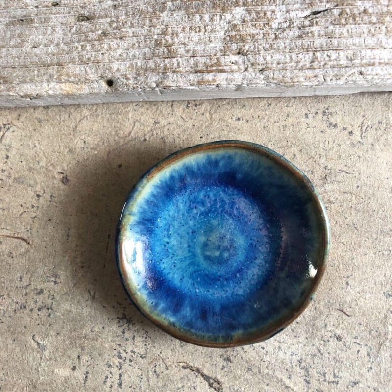 益子焼 皿 陶器 益子焼 青釉豆皿 | MatsuBokkuri