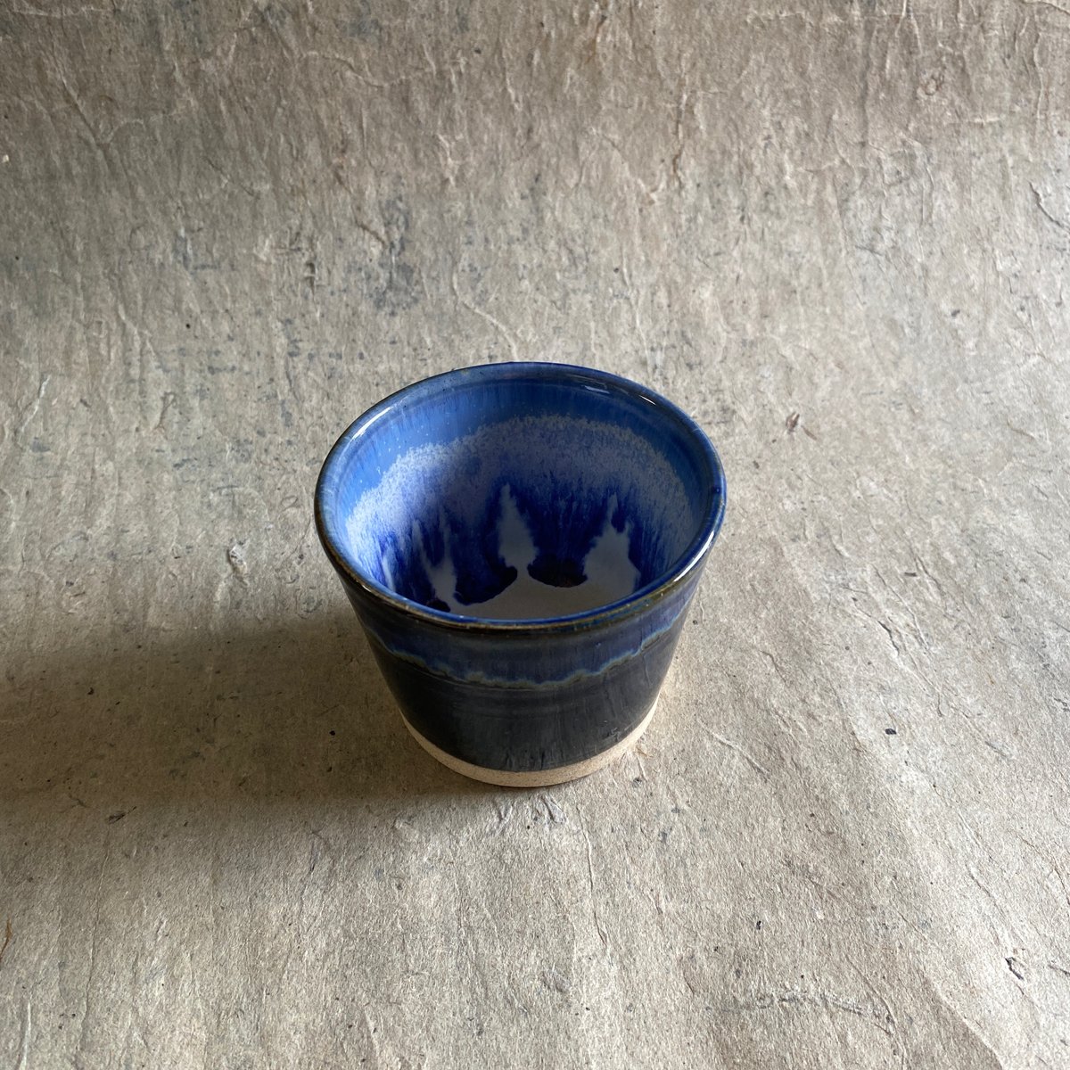 益子焼 瑠璃釉 蕎麦猪口 | MatsuBokkuri
