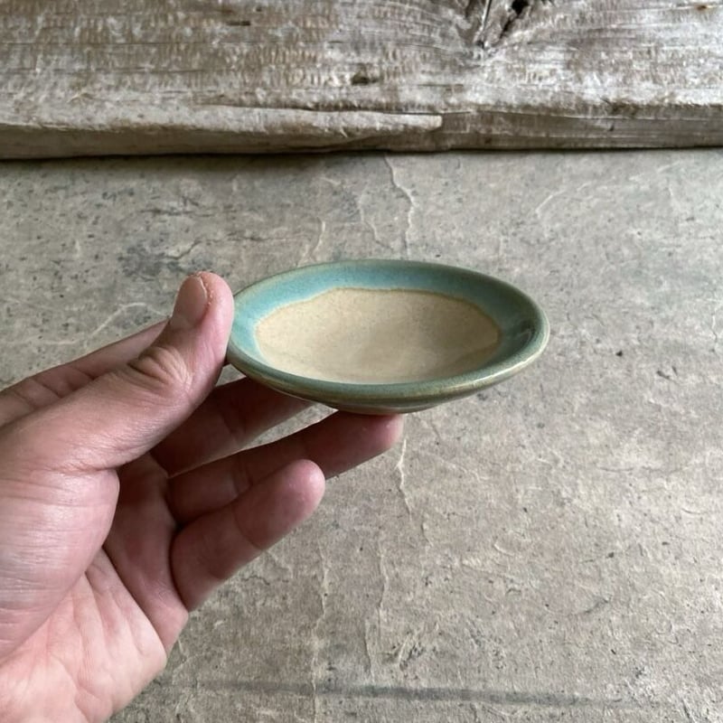 益子焼 渕青3寸豆皿 | MatsuBokkuri